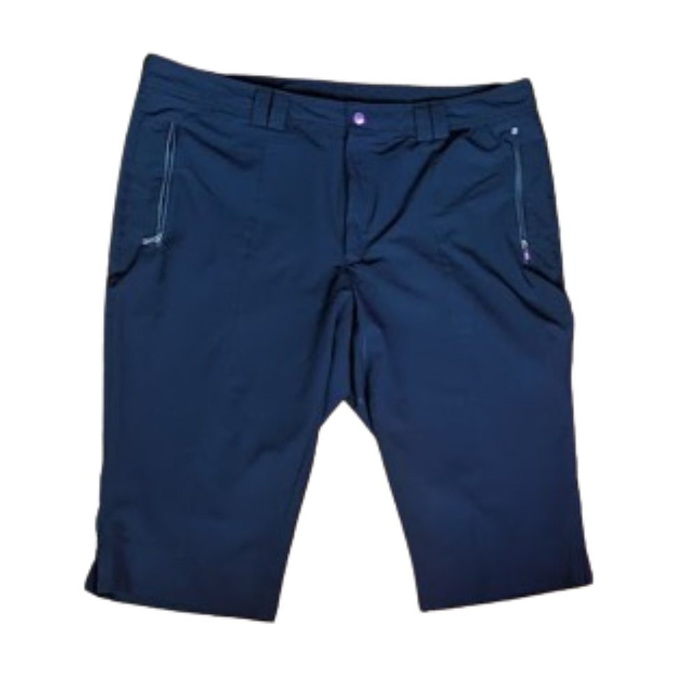 PLUS SIZE Dark Blue Bermuda Length Shorts Size 25